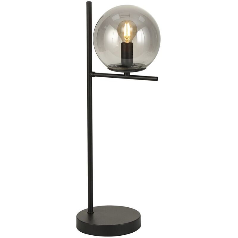foto del prodotto lampada da tavolo boston nera fum 1xe14
