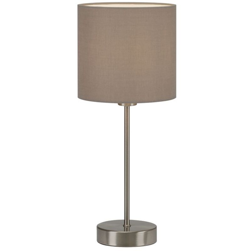 foto del prodotto lampada da tavolo brilo ner leuchten fabric, 25 w, ip20, taupe, metallo tessuto, escl. 1x e14, 16 xcm