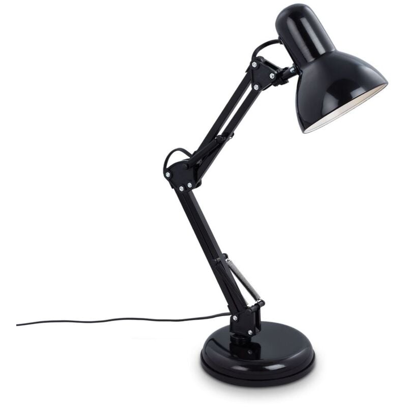 foto del prodotto lampada da tavolo brilo ner leuchten pixa, 40 w, ip20, nero, metallo, escl. 1x e14, 15,5 cm