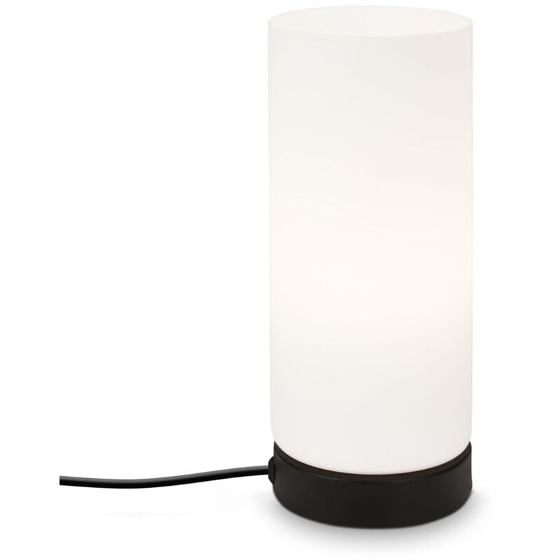 foto del prodotto lampada da tavolo briloner leuchten paipa, 40 w, ip20, nero, vetro metallo, escl. 1x e14, 10 cm