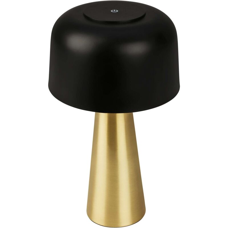 foto del prodotto lampada da tavolo bt10005 nero oro batteria ricaricabile