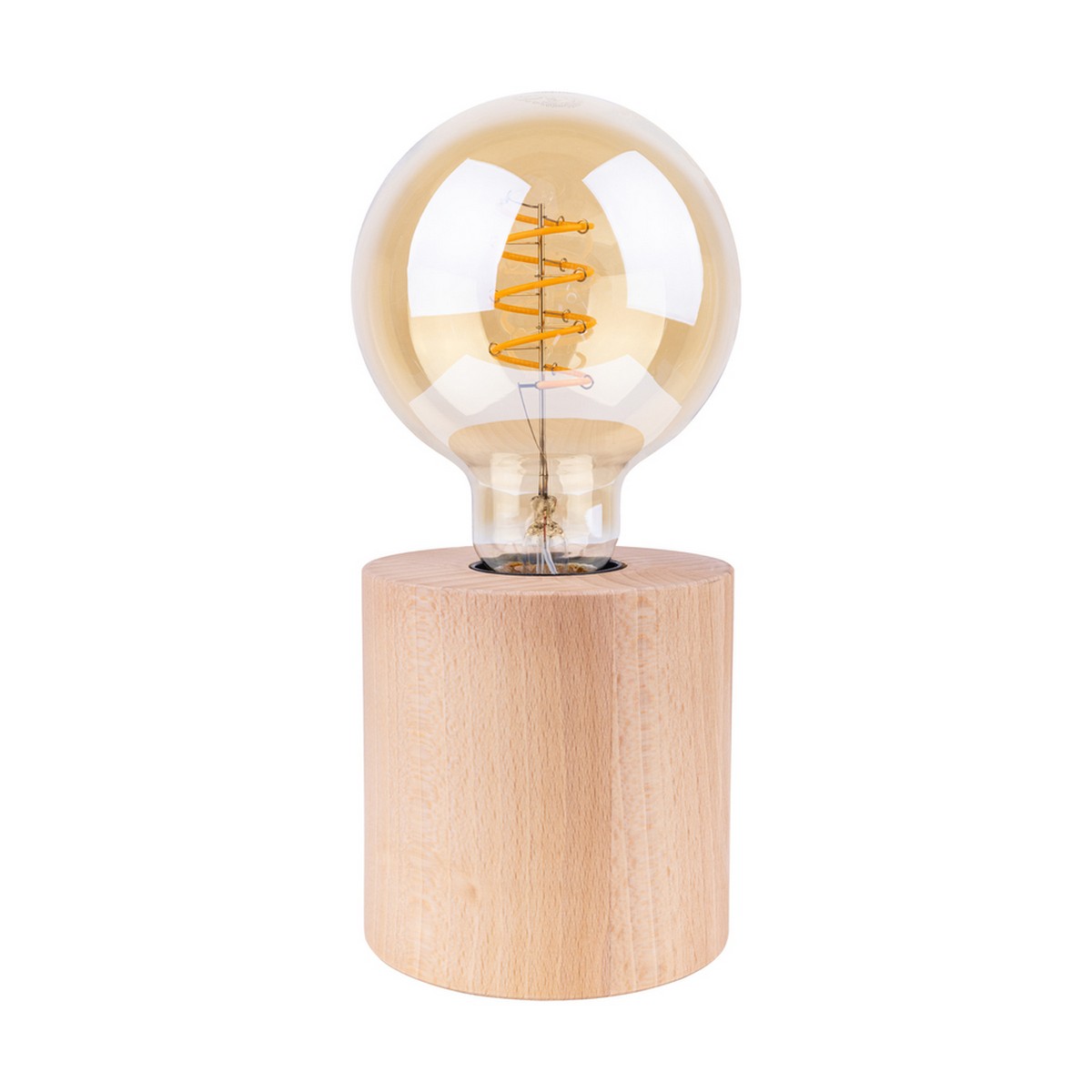foto del prodotto lampada da tavolo callisto, marrone, legno, 9,5x9,5x9,5 cm, epikasa