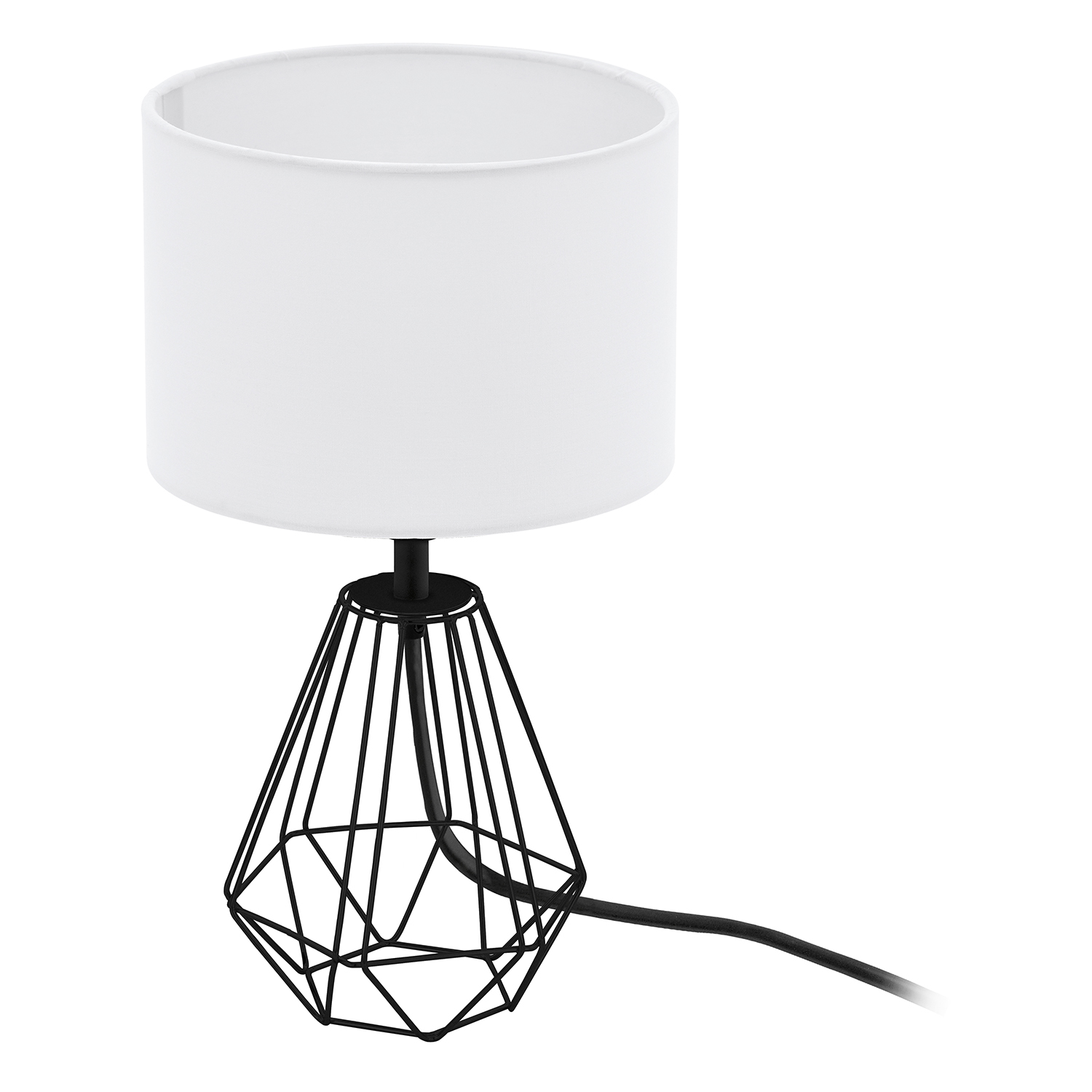 foto del prodotto lampada da tavolo carlton 2 acciaio nero 1 luce e14