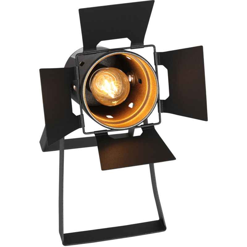 foto del prodotto lampada da tavolo carree nero metallo e27 mexlite