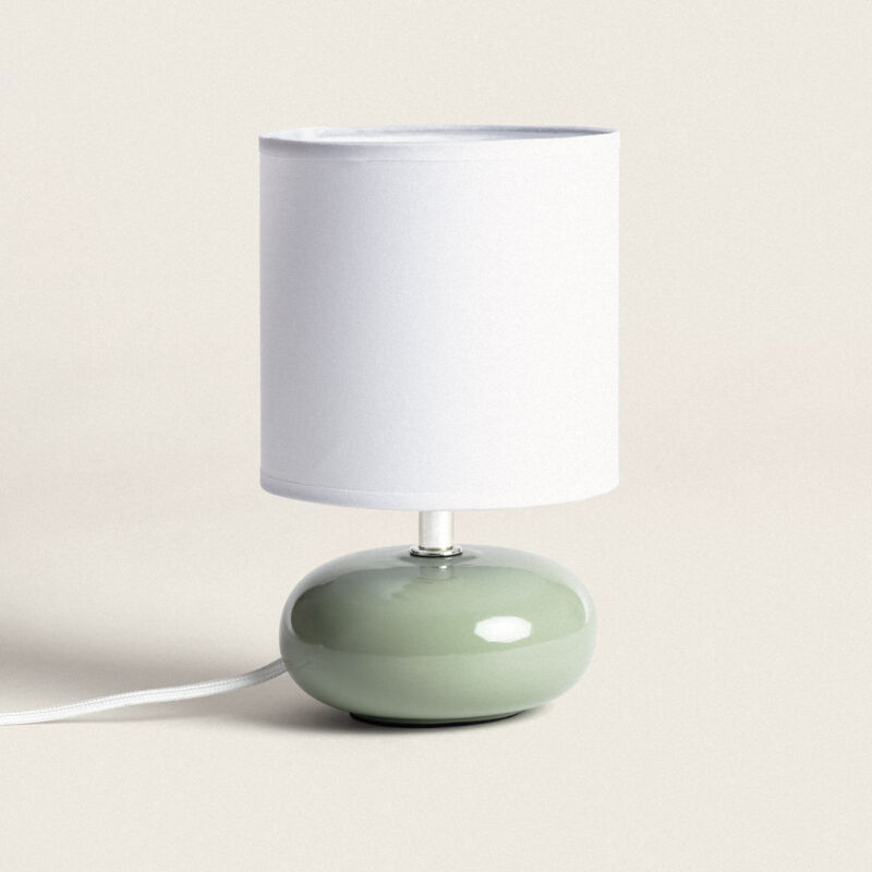 foto del prodotto lampada da tavolo ceramica ava verde celadon