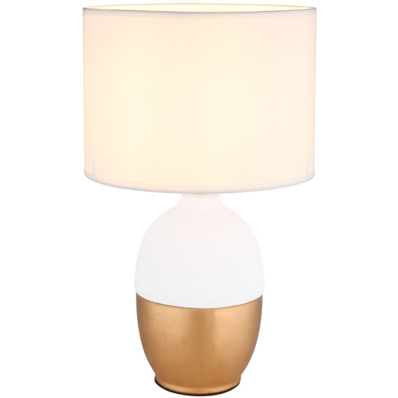 foto del prodotto lampada da tavolo ceramica bianco, 1 x e14