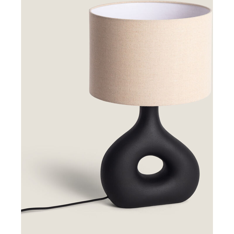 foto del prodotto lampada da tavolo ceramica idala nero