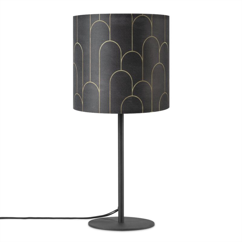 foto del prodotto lampada da tavolo comodino paralume tessuto lampada da parete soggiorno vintage lampada da tavolo nero, design 5 18 cm paco home