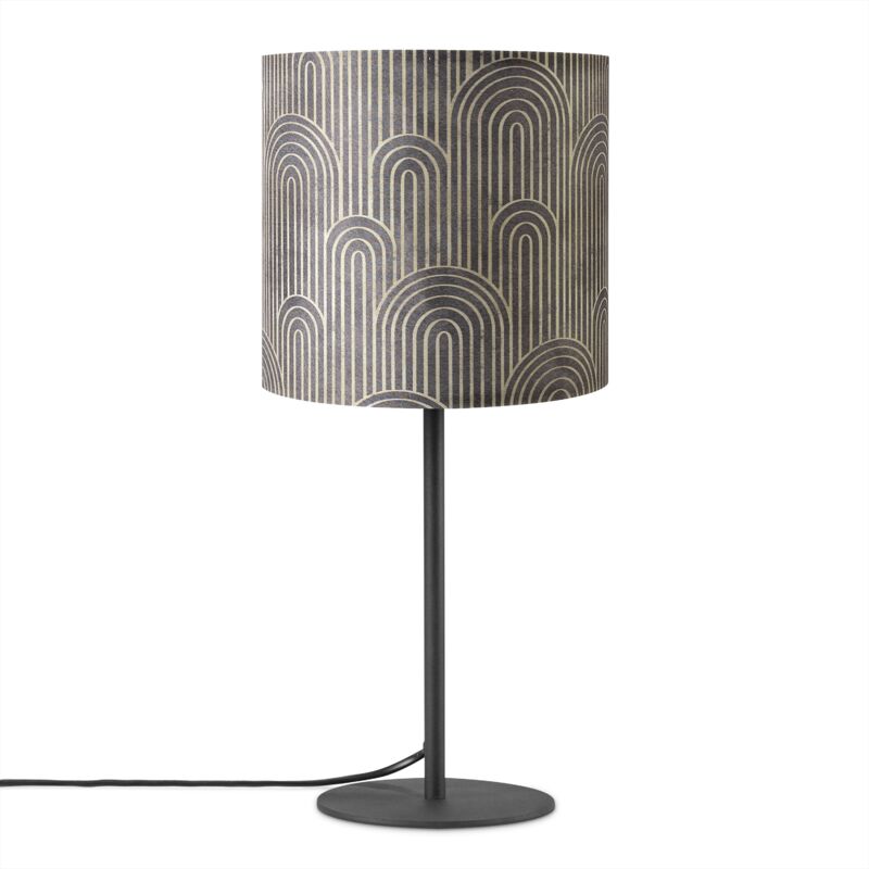 foto del prodotto lampada da tavolo comodino paralume tessuto lampada da parete soggiorno vintage lampada da tavolo nero, design 9 18 cm paco home