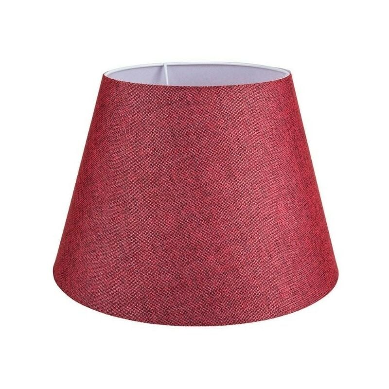 foto del prodotto lampada da tavolo con base bianca e paralume tessuto rosso lagunah372865