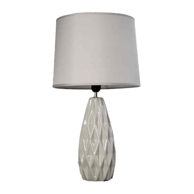 foto del prodotto lampada da tavolo con base in ceramica 34x34x62.5 in colore tortora