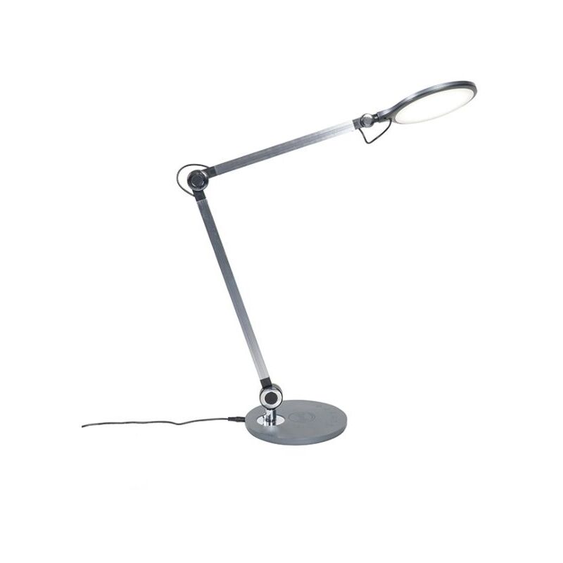 foto del prodotto lampada da tavolo con regolatore don design alluminio,plastico grigio scuro oblungo non sostituibile led max. 1 x 10 watt qazqa