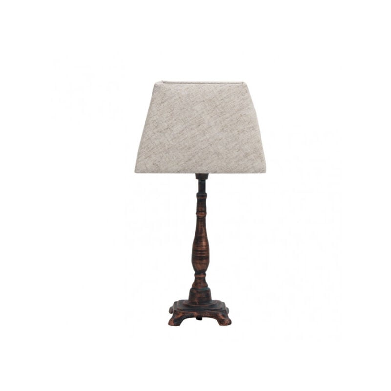 foto del prodotto lampada da tavolo cyclid 1xe27 marrone rustico 38x2020 cm