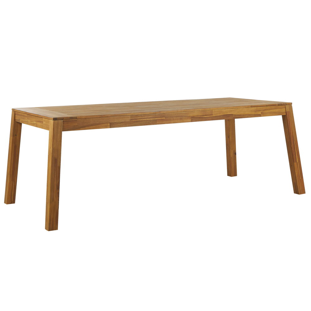 foto del prodotto lampada da tavolo da pranzo da giardino in legno massello di acacia 210 x 90 cm 8 posti rettangolare per interni ed esterni rustico