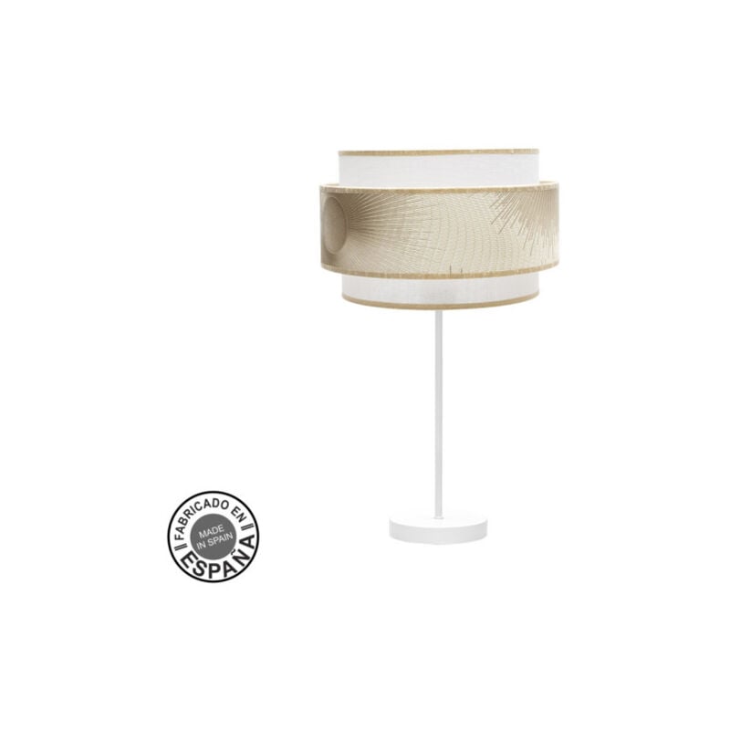 foto del prodotto lampada da tavolo de alto nepal 1xe27 bianco oro 30d fabrilamp