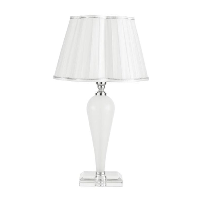 foto del prodotto lampada da tavolo debussy luci in vetro bianco 25x46 cm