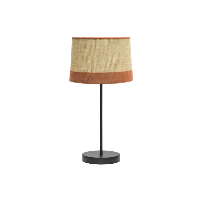foto del prodotto lampada da tavolo della serie tietar in stile rustico con finitura in saco fabrilamp