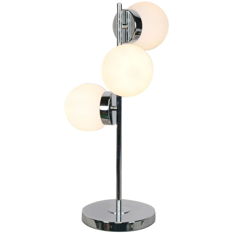 foto del prodotto lampada da tavolo dkd home decor 26 x 26 x 59 cm cristallo argentato metallo bianco 220 v 50 w 23 x 23 x 49 cm
