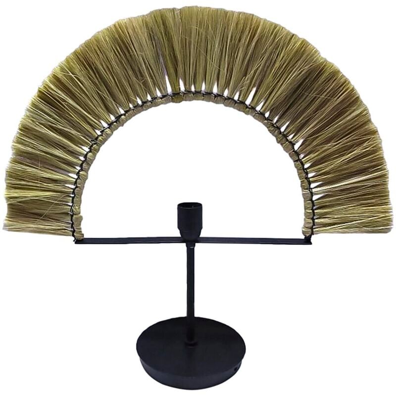 foto del prodotto lampada da tavolo dkd home decor naturale nero ferro iuta (57 x 17 x 52 cm)
