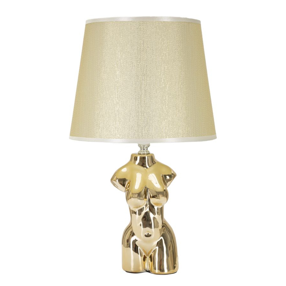 foto del prodotto lampada da tavolo donna 1, oro, ceramica, 25x25x42,5 cm, epikasa