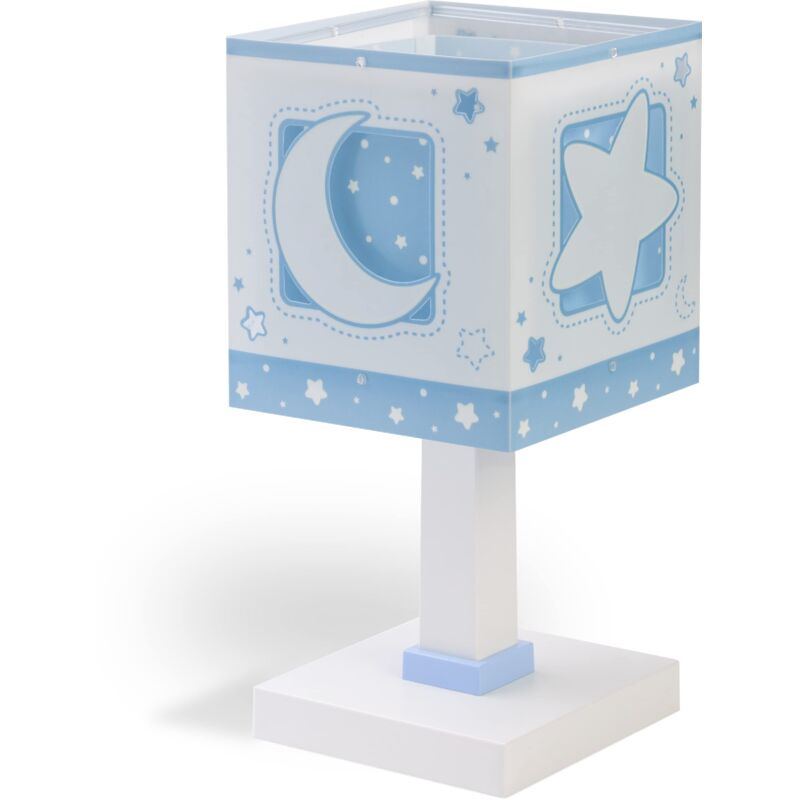 foto del prodotto lampada da tavolo e 14, chiaro di luna blu, multicolore, 14 x 14 x 29 dalber