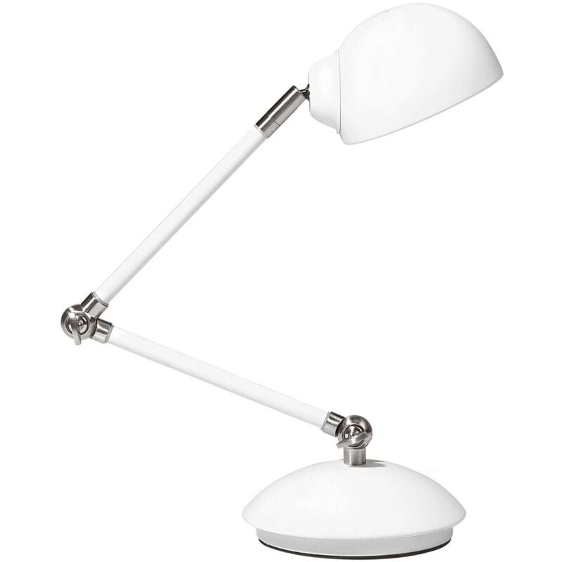 foto del prodotto lampada da tavolo e comodino in metallo bianco helmand