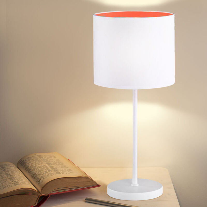 foto del prodotto lampada da tavolo e27 bianco arancione ufficio soggiorno 1 fiamme action variety 872301061800