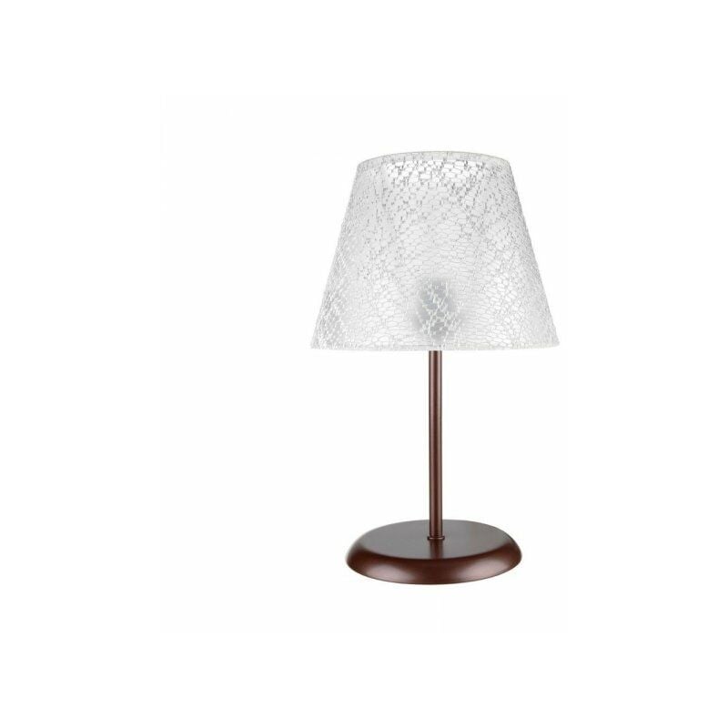 foto del prodotto lampada da tavolo elva mng3065 in metallo e paralume tessuto ricamo