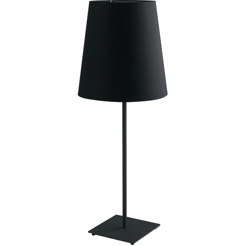 foto del prodotto lampada da tavolo elvis in metallo nero con paralume in tessuto 64 cm.