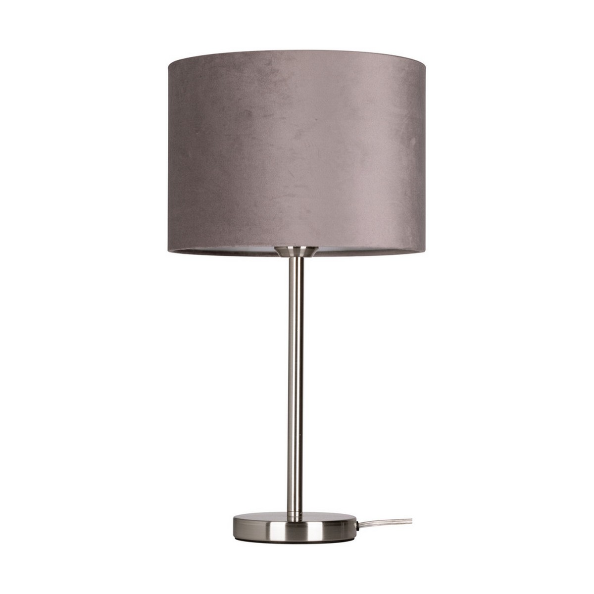 foto del prodotto lampada da tavolo esla, metallo, tessuto, argento, grigio, 25x25x49 cm