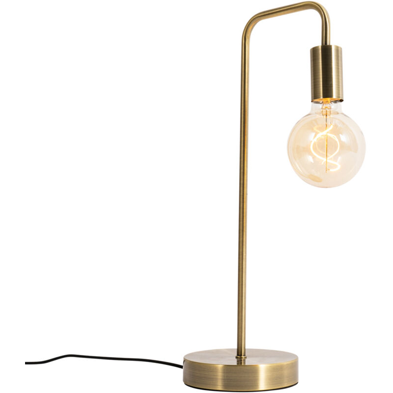 foto del prodotto lampada da tavolo facil moderno acciaio bronzo oblungo max. 1 x watt qazqa