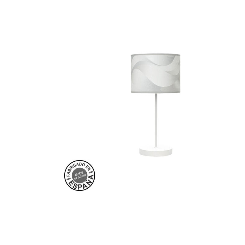 foto del prodotto lampada da tavolo fashion 1xe14 bianco grigio wave 42x17x17cm