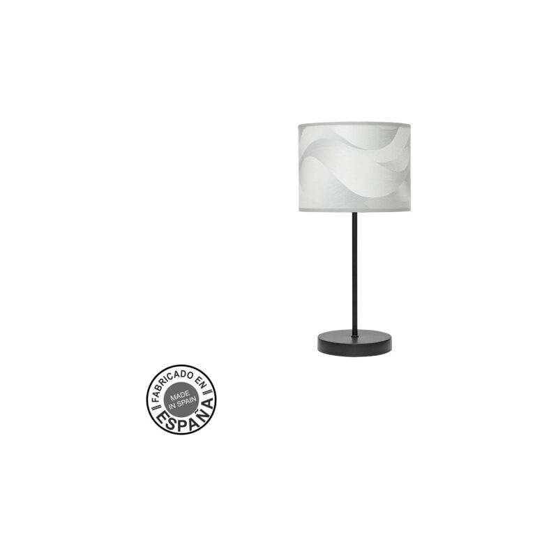 foto del prodotto lampada da tavolo fashion 1xe14 nero grigio wave 42x17x17cm