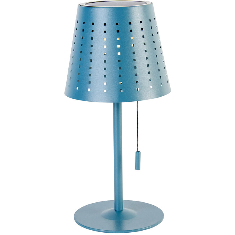 foto del prodotto lampada da tavolo ferre design acciaio,alluminio blu oblungo non sostituibile led max. 1 x 3 watt qazqa