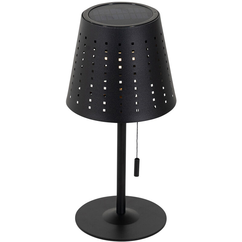 foto del prodotto lampada da tavolo ferre design alluminio,acciaio nero oblungo non sostituibile led max. 1 x 3 watt qazqa