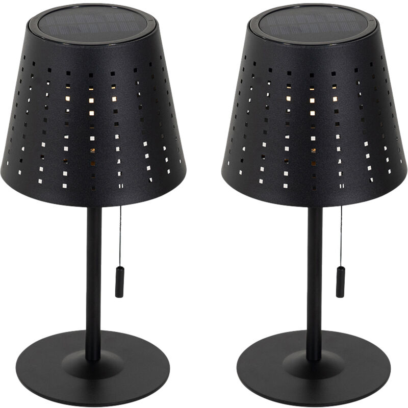foto del prodotto lampada da tavolo ferre design alluminio,acciaio nero oblungo non sostituibile led max. 1 x 3 watt qazqa