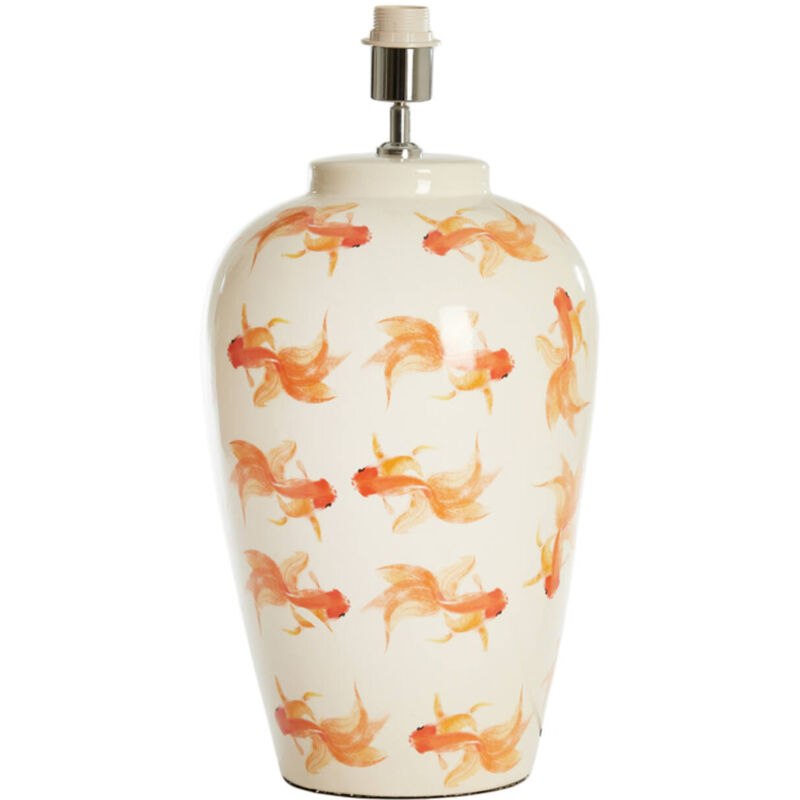 foto del prodotto lampada da tavolo fish beige ceramica light living