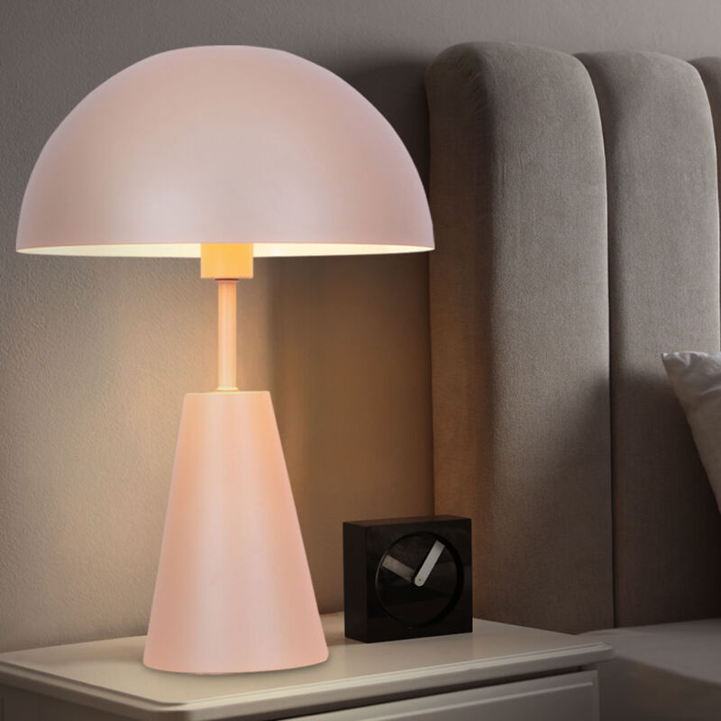 foto del prodotto lampada da tavolo fungo da comodino lampada da soggiorno lampada da tavolo e14, metallo color champagne, 1x e14, dxh 25 x 36 cm