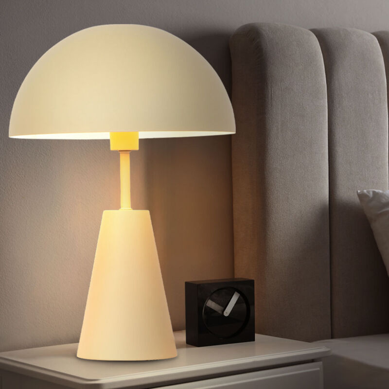 foto del prodotto lampada da tavolo fungo da comodino lampada da tavolo lampada da soggiorno lampada da camera da letto, metallo, interruttore a cavo, 1x presa e14,