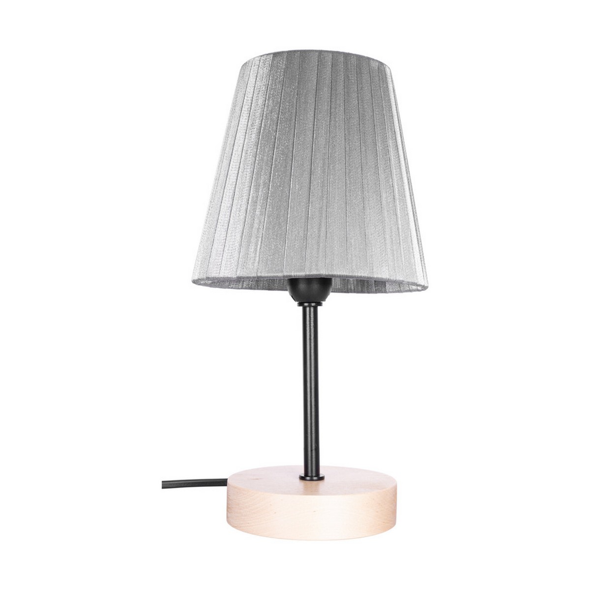 foto del prodotto lampada da tavolo gallego, grigio, legno, 14x14x27 cm, epikasa