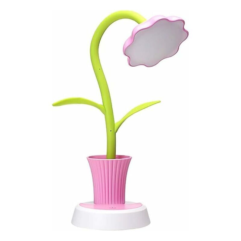 foto del prodotto lampada da tavolo girasole lampada da scrivania con portapenne 2 in 1 ricaricabile tramite usb