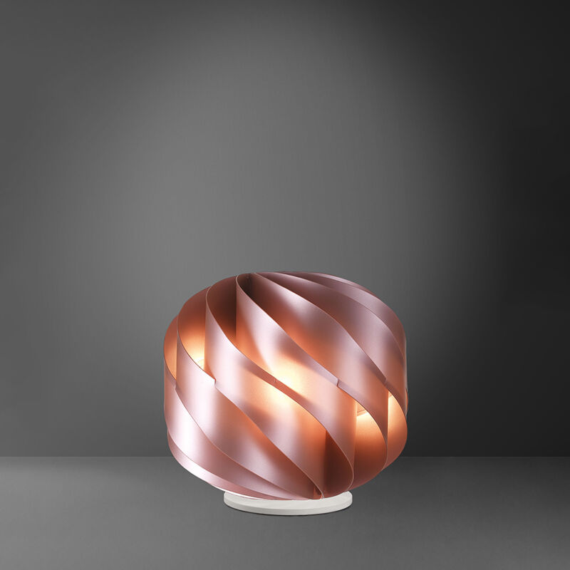 foto del prodotto lampada da tavolo globe 1 luce in polilux rosa metallico con base d15 made in italy