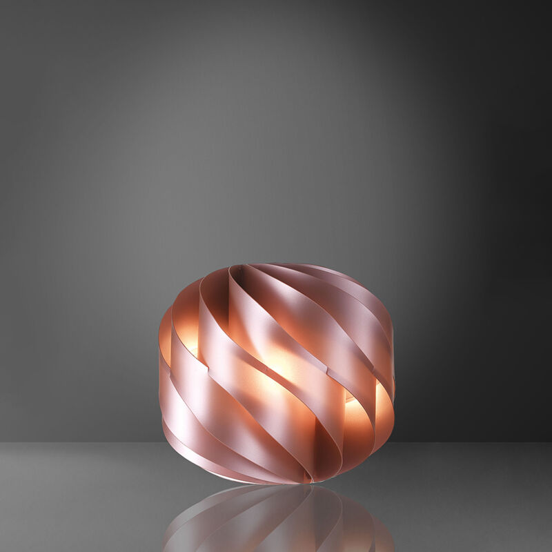 foto del prodotto lampada da tavolo globe 1 luce in polilux rosa metallico d25 made in italy
