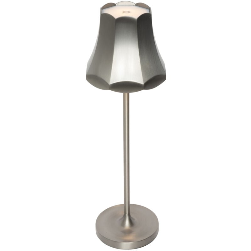 foto del prodotto lampada da tavolo granny retro retr alluminio,acciaio gunmetal oblungo non sostituibile led max. 1 x 3 watt qazqa