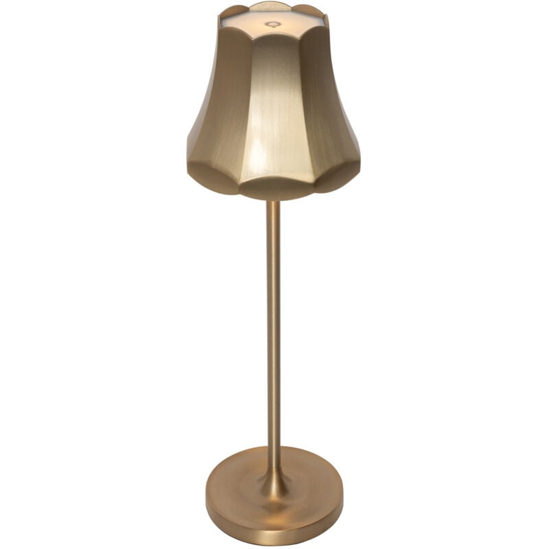 foto del prodotto lampada da tavolo granny retro retr alluminio,acciaio oro oblungo non sostituibile led max. 1 x 3 watt qazqa