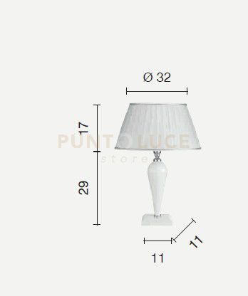 foto del prodotto lampada da tavolo h44 in vetro a ravel fume 39 nero lt.ravel nero