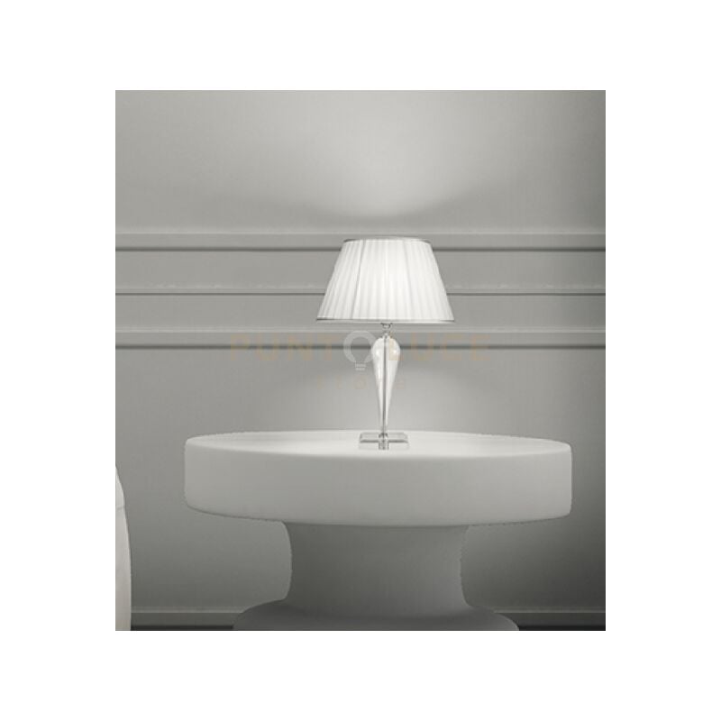 foto del prodotto lampada da tavolo h44 in vetro a ravel trasparente cromo lt.ravel cr
