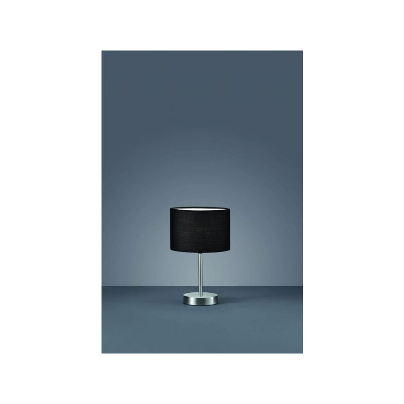 foto del prodotto lampada da tavolo hotel acciaio 501100102 paralume nero h32cm