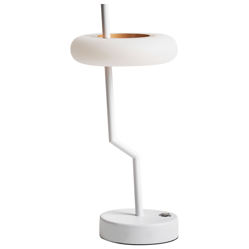 foto del prodotto lampada da tavolo in alluminio bianco senza fili per interni ed esterni stile moderno