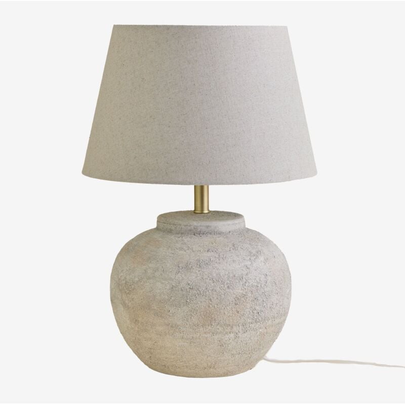 foto del prodotto lampada da tavolo in ceramica e lino kenaris sklum